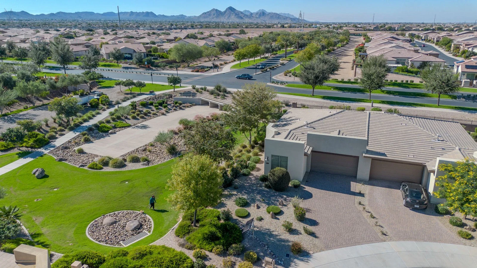 Aerial view of a San Tan Valley neighborhood