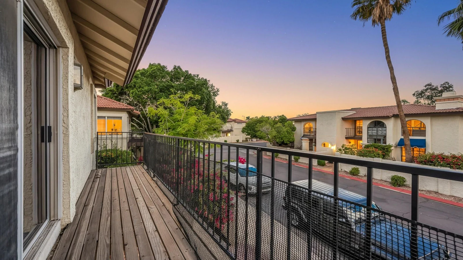Balcony view Ahwatukee street dusk real estate photography Ahwatukee AZ | The Listing Bees