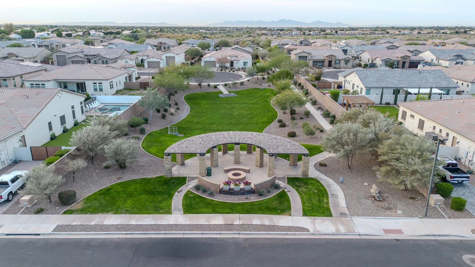Community park residential neighborhood gazebo real estate photography Peoria AZ | The Listing Bees