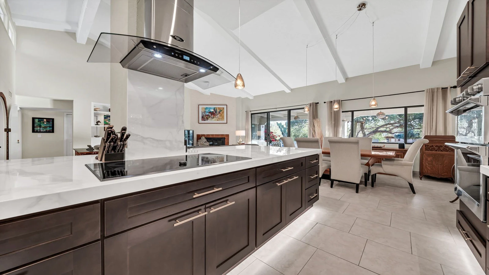 Kitchen marble island real estate photography Rio Verde AZ | The Listing Bees
