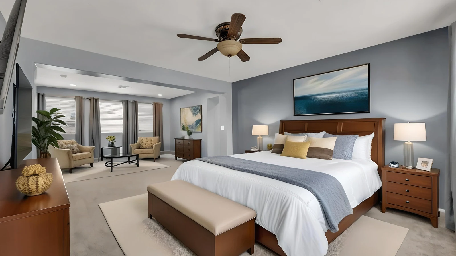 Virtual staging before and after