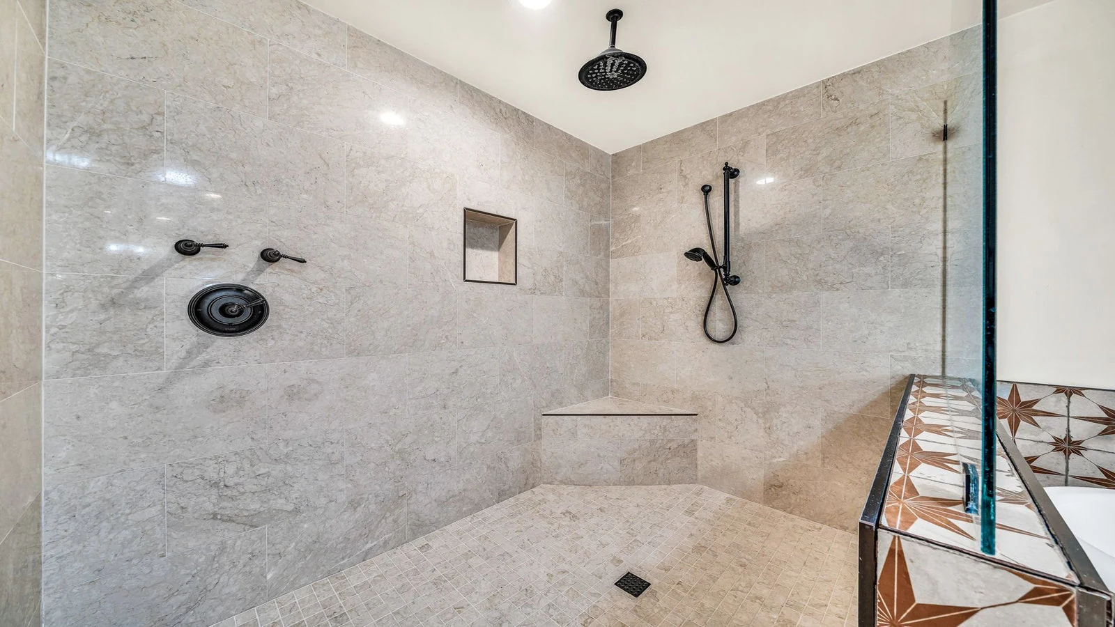 Luxury marble shower real estate photography Paradise Valley AZ | The Listing Bees