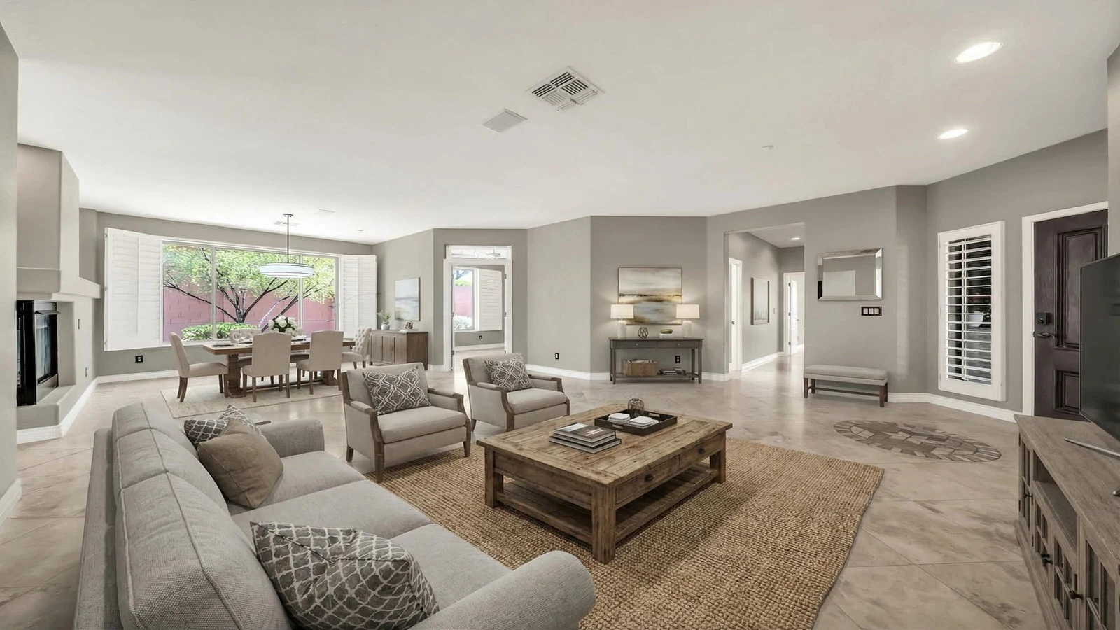 Open concept living room dining area real estate photography Anthem AZ | The Listing Bees