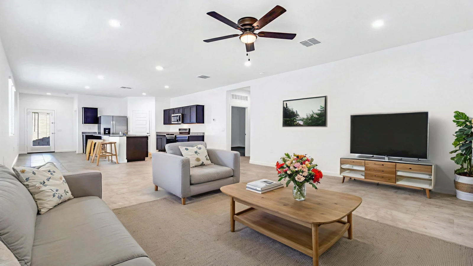 Open concept living room kitchen real estate photography Apache Junction AZ | The Listing Bees