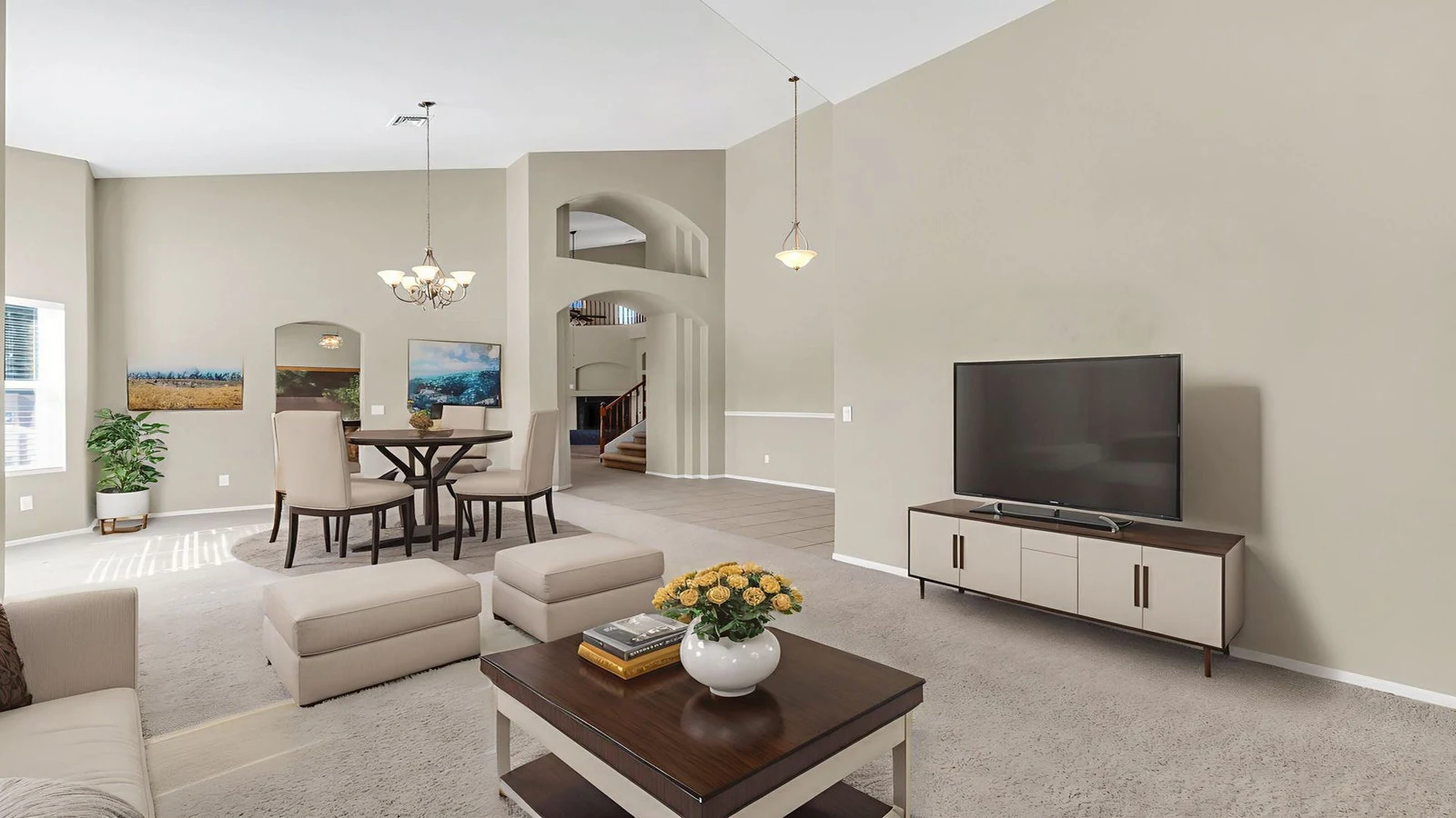 Open plan living dining real estate photography Gold Canyon AZ | The Listing Bees