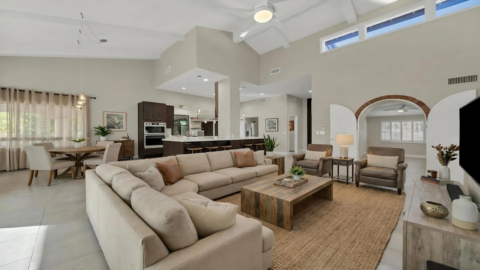 Open plan living room real estate photography Rio Verde AZ | The Listing Bees