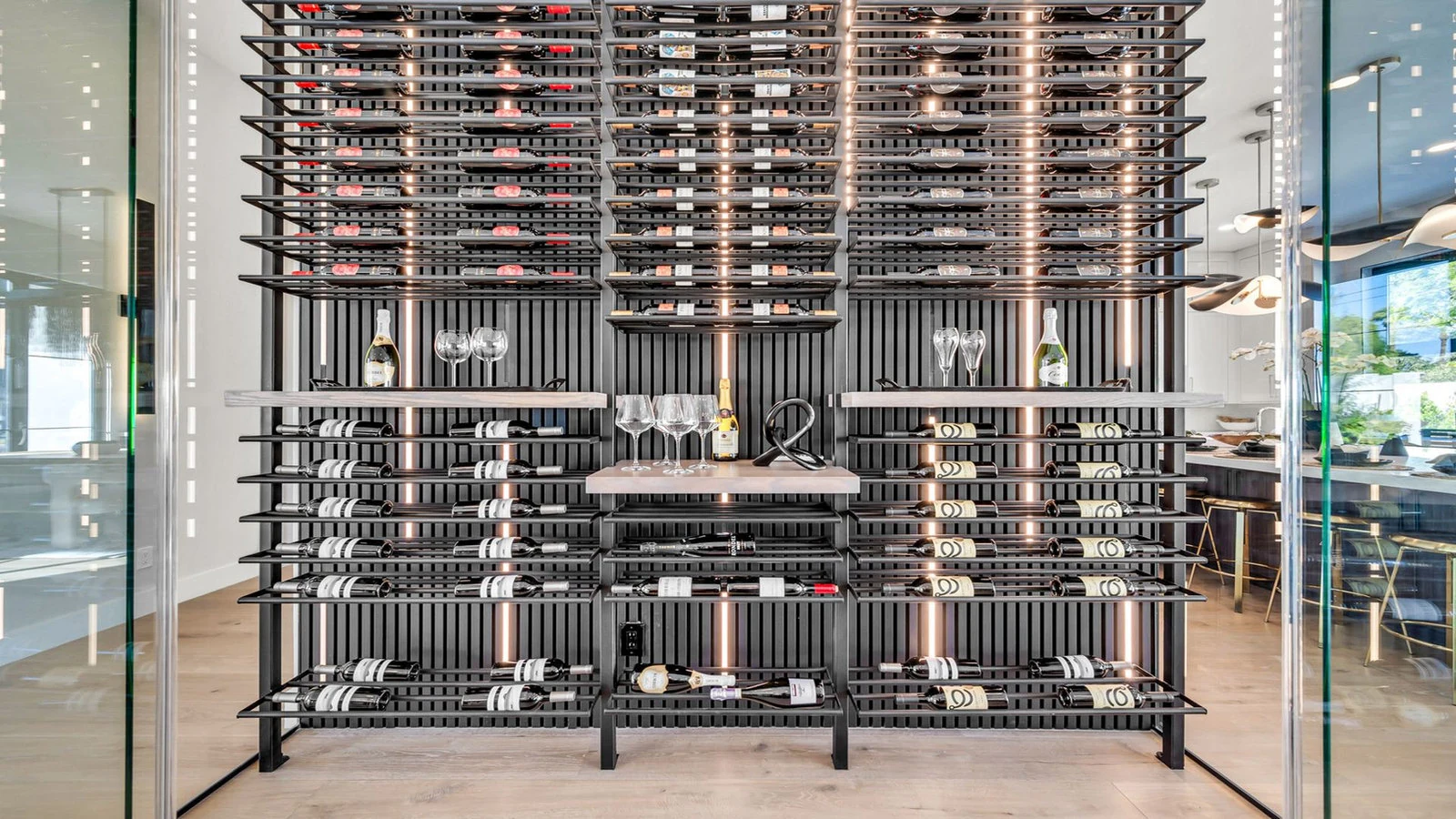 Phoenix Luxury Real Estate Photography, wine storage, interior, AZ