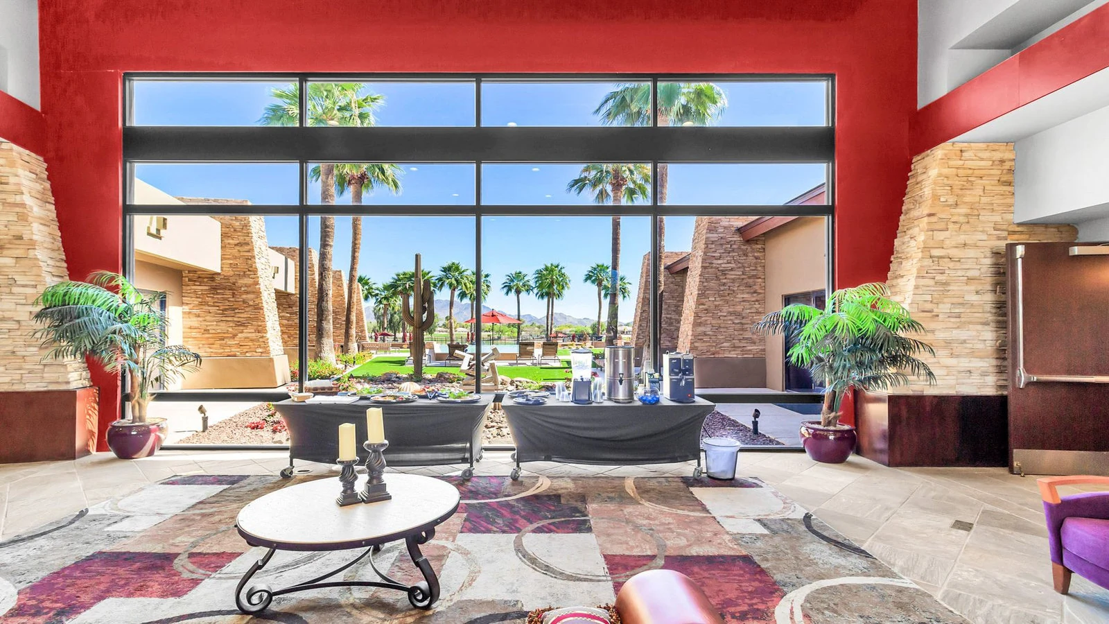 Clubhouse lounge in a Sun Lakes community, Chandler, AZ, photographed for a 55-plus listing