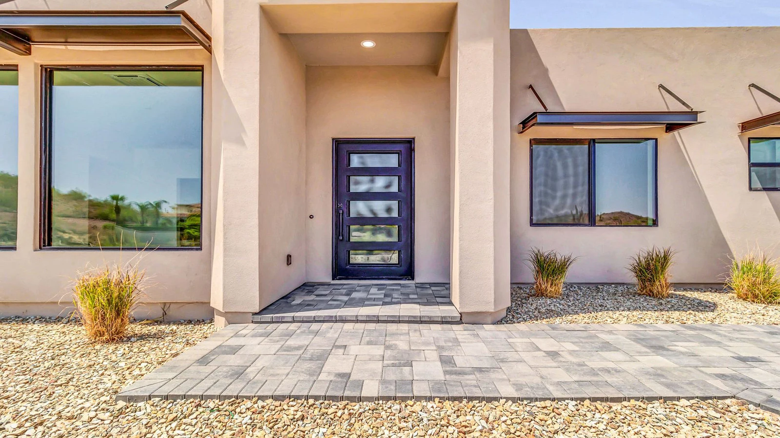 Modern house entrance real estate photography Fountain Hills AZ | The Listing Bees