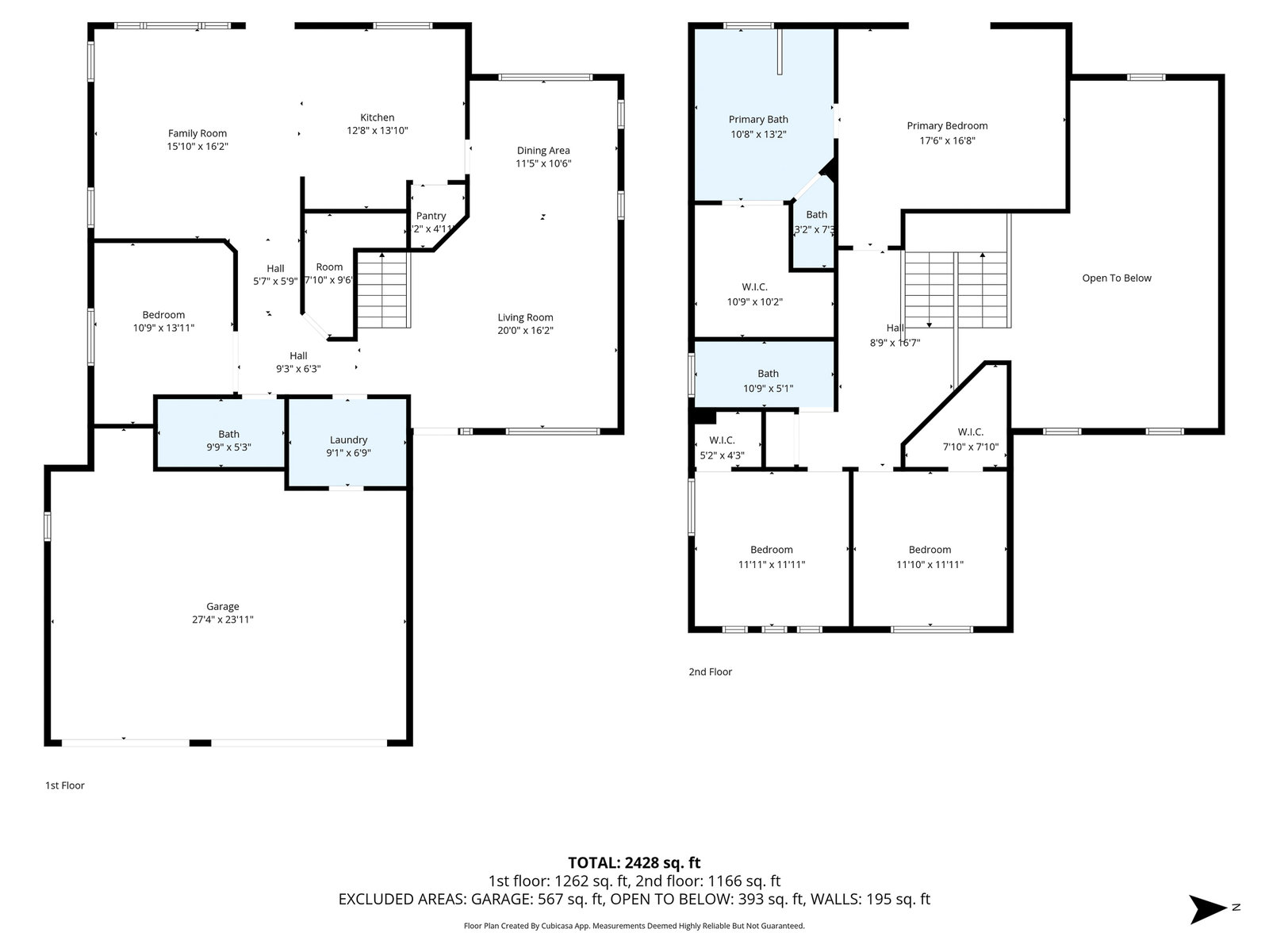 Two detailed floor plans of a property